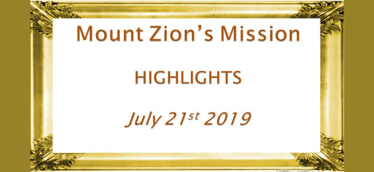 Mount Zion's Missions Inc Barbados Foursquare Church July 19th 2020 message