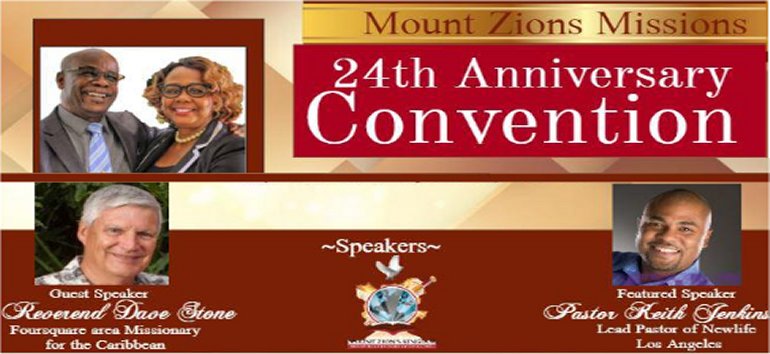 Keith Jenkins guest speaker at Mount Zion's Missions Inc Barbados Foursquare Church Annual Convention 2019